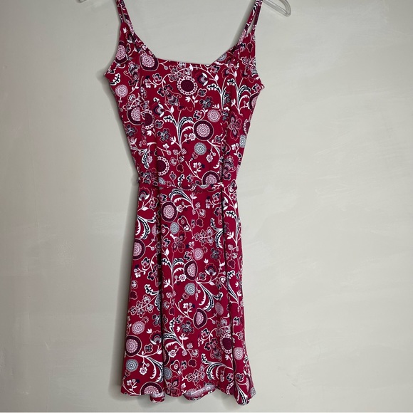 Ann Taylor LOFT red print dress size small - Picture 2 of 8